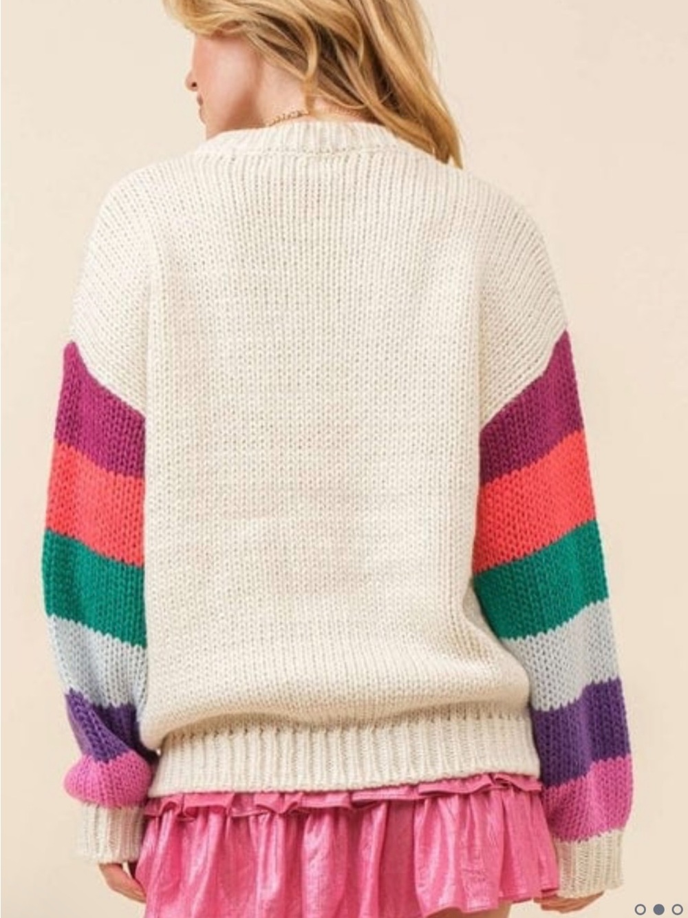 Main Strip 3D Heart Crochet Multi Stripe
Contrast Sweater size Medium - Picture 4 of 16